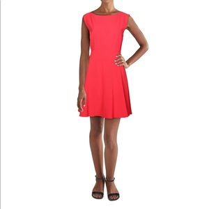 French Connection Dress Ruth fit and flare Watermelon Red US size 8 EUC